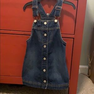 Gap Button down denim overall dress. NWOT